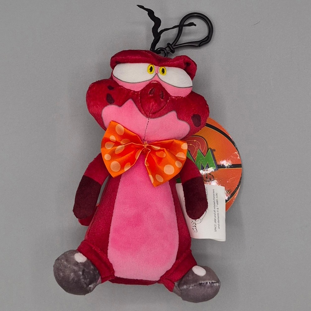 Space Jam 30th Anniversary Gossamer Plush Bag Clip Keychain Red Monster NWT